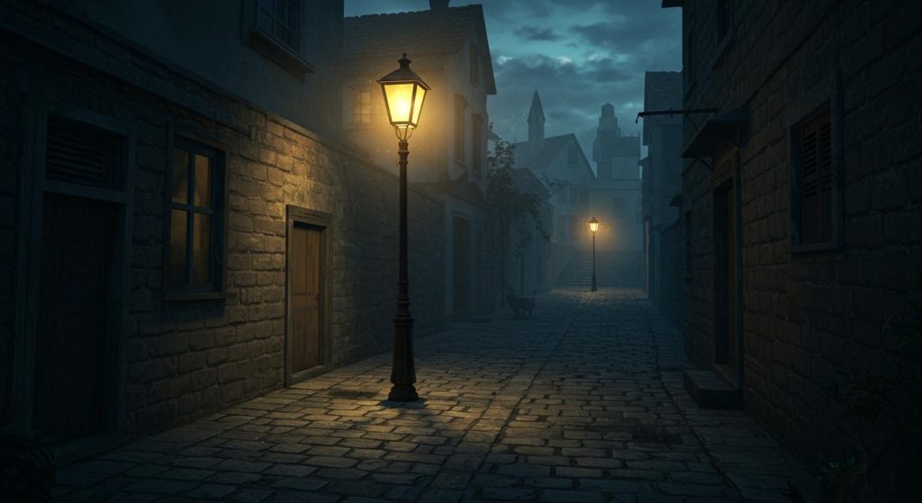 낡은 가로등 - 가로등의 세월 이야기.