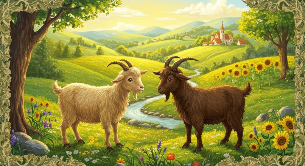 염소 두 마리 - 염소의 우정과 지혜 이야기