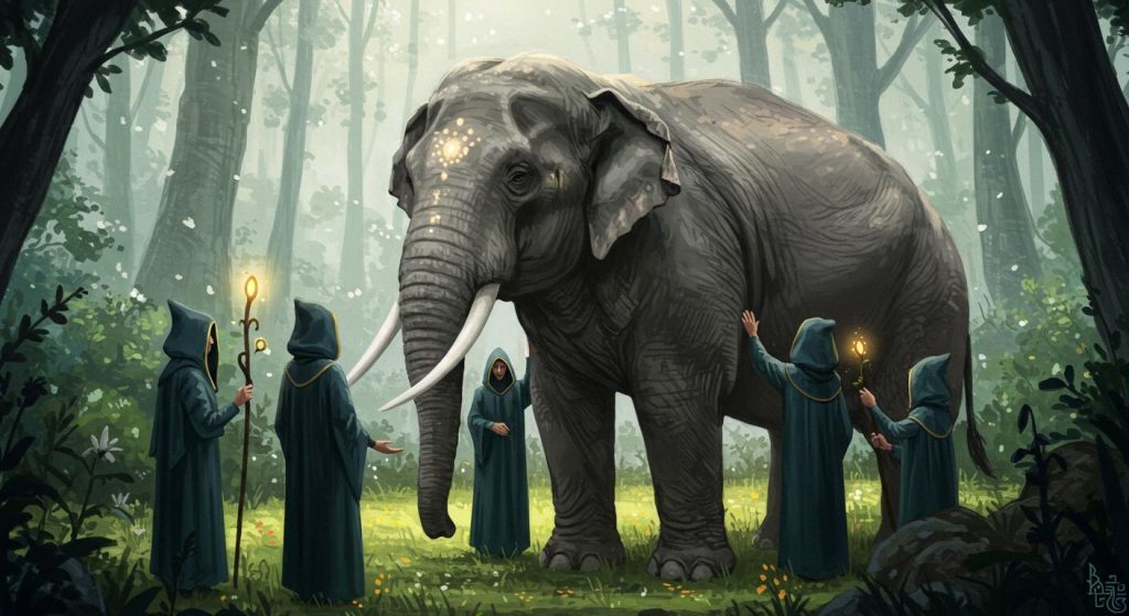 장님 코끼리 만지기 - 감각으로 깨닫는 교훈