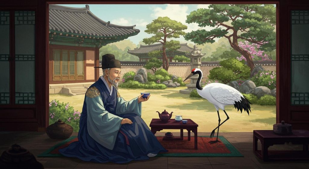 두루미와 선비 - 두루미와의 우정과 교훈