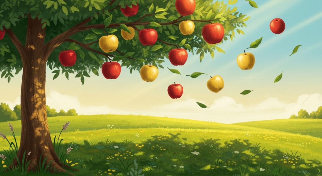 우쭐한 사과나무 가지 - 사과나무 가지의 교훈.