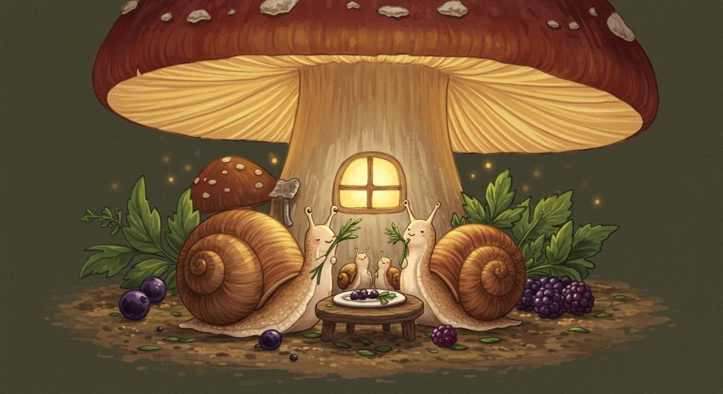 행복한 가족 - 달팽이 가족의 소박한 행복.