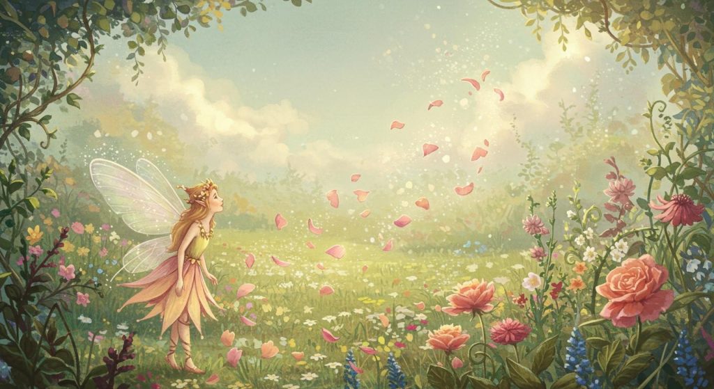 꼬마 이다의 꽃 - 소녀가 꽃들의 춤을 발견.