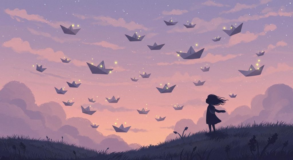 하늘에 띄운 소원 - 종이배로 이루어지는 소원 전설