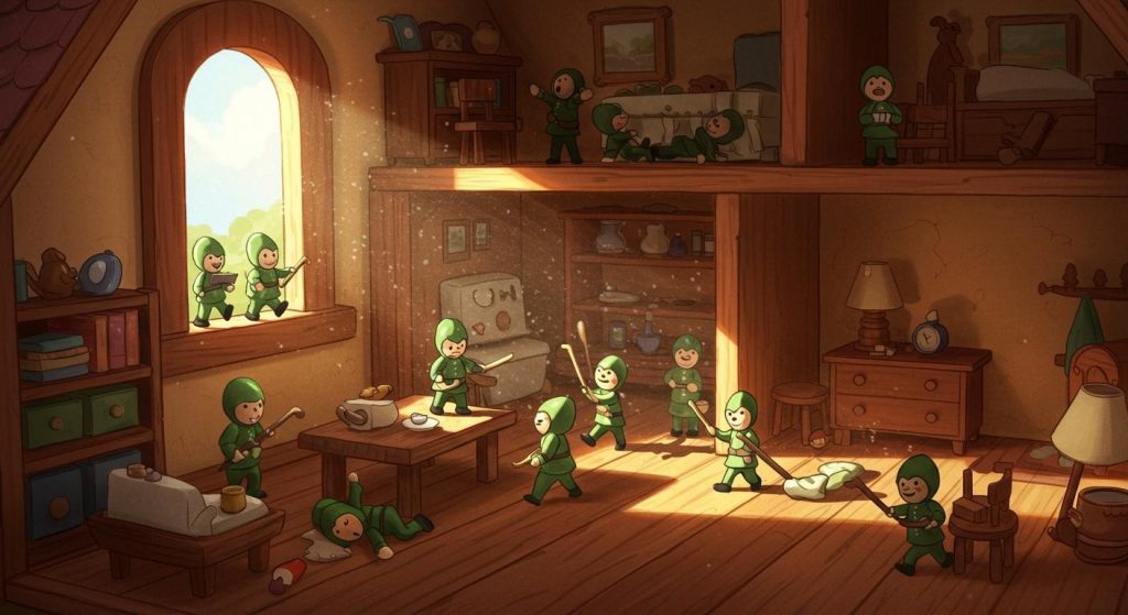 녹색 옷을 입은 작은 병사들 - 작은 병사들의 소동.