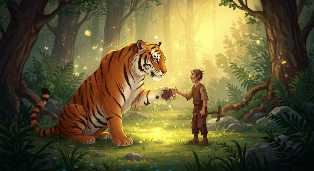 은혜 갚은 호랑이 - 호랑이의 은혜 보답 전설