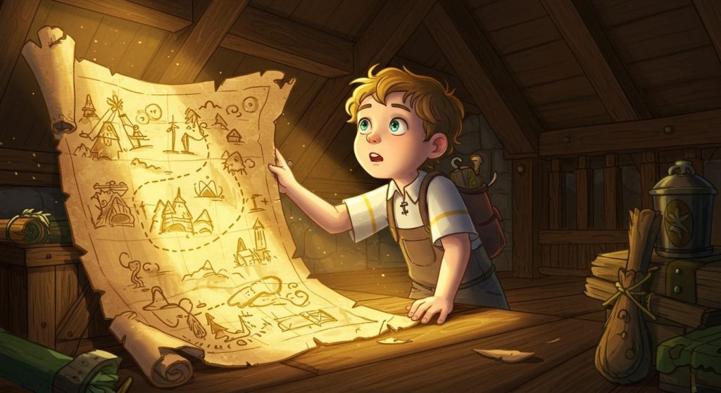 보물 지도 - 진짜 보물을 깨닫는 소년의 모험