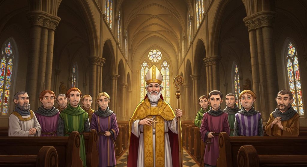 뵈르크룸 주교와 그의 신하들 - 중세 주교와 신하들 이야기.