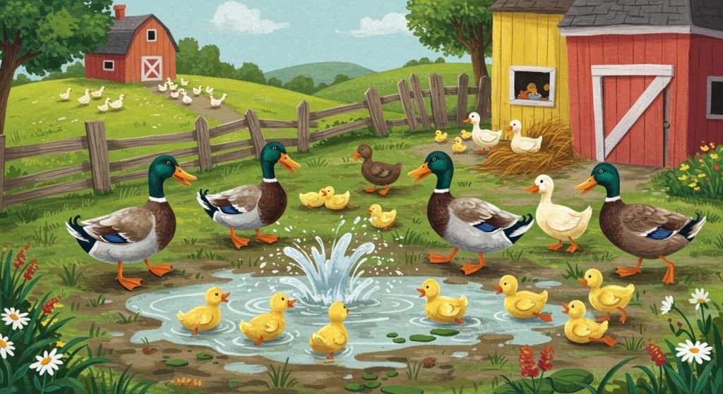 오리 농장에서 - 오리들의 소동.