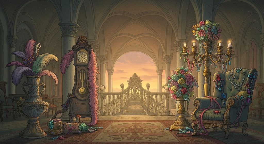 옷깃 - 물건들의 허영 풍자.