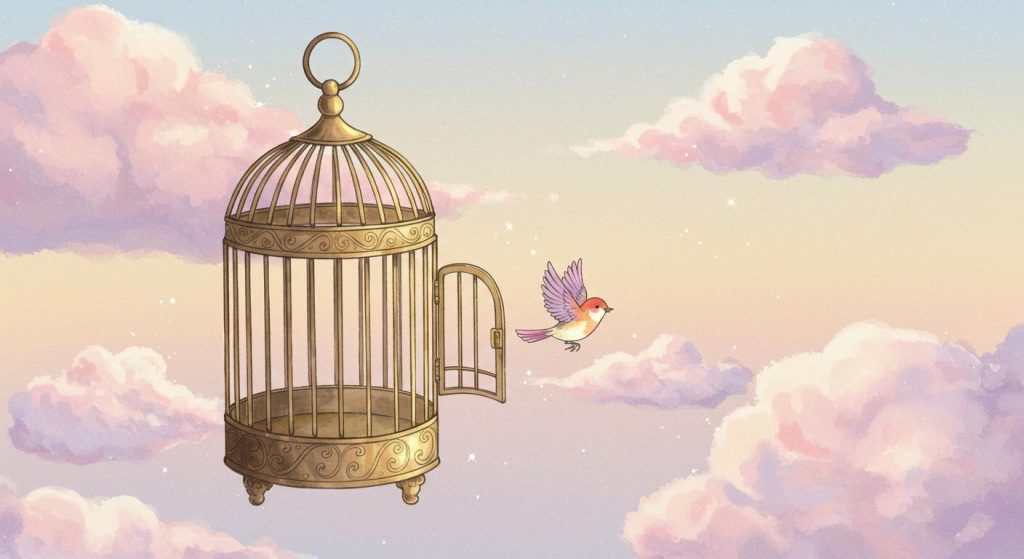 하늘을 나는 새장 - 자유를 찾는 새의 이야기