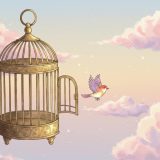 하늘을 나는 새장 - 자유를 찾는 새의 이야기