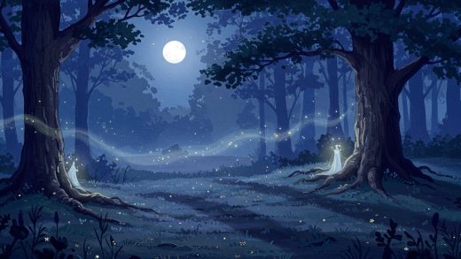 고요한 밤의 전설 – 밤에 속삭이는 축복의 전설