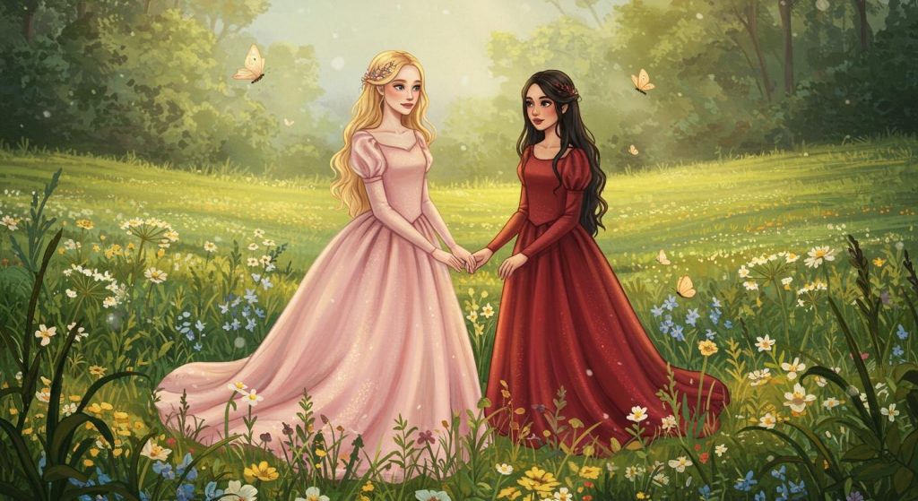 하얀 장미와 붉은 장미 - 자매가 꽃처럼 성장