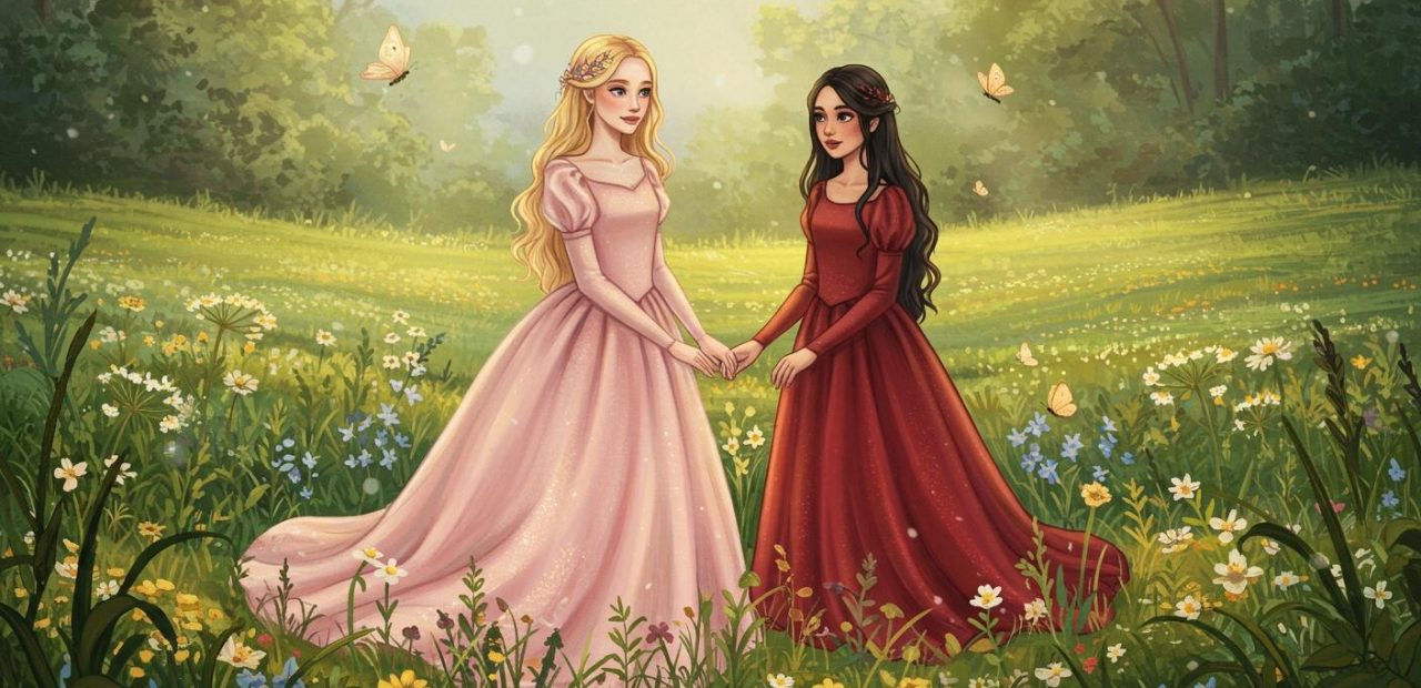 하얀 장미와 붉은 장미 - 자매가 꽃처럼 성장