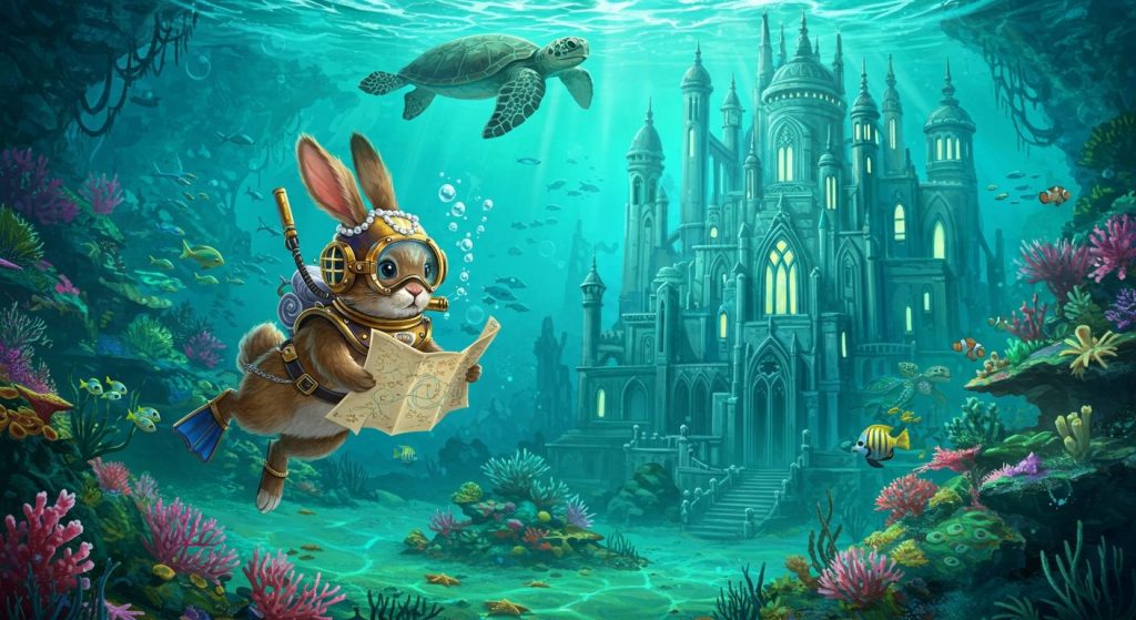 별주부전 - 토끼가 용왕을 위해 모험 떠남