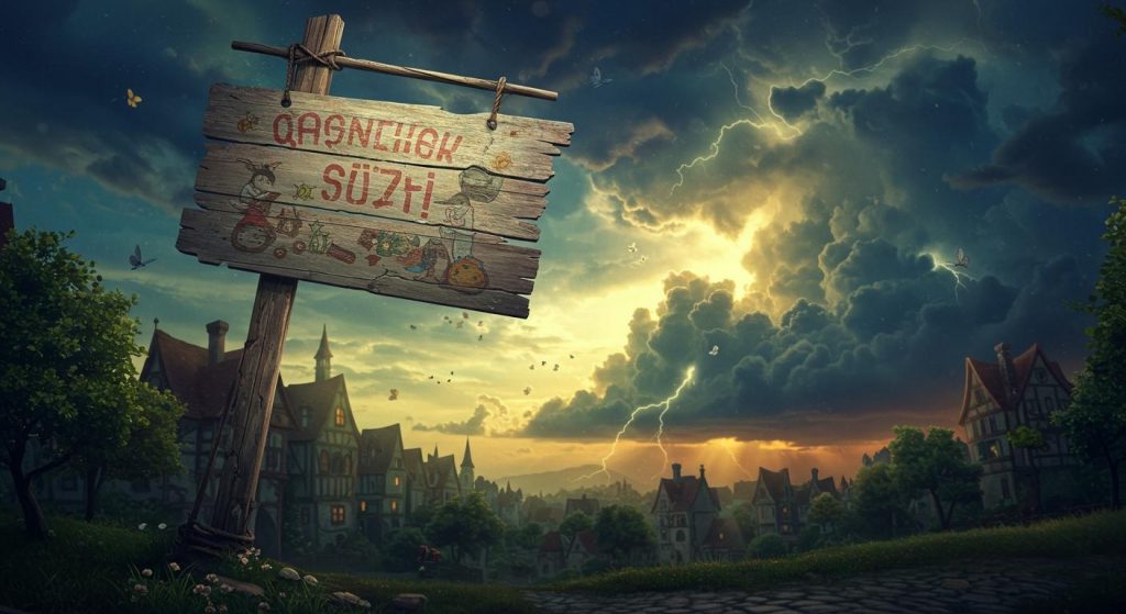 폭풍은 간판을 안고 달린다 - 폭풍과 변화의 상징.