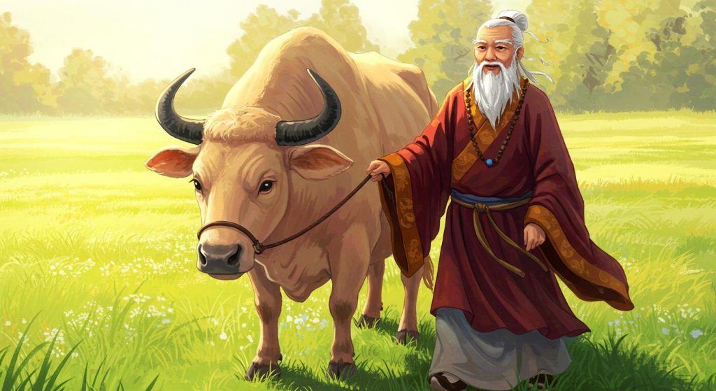 소를 탄 노인 - 노인의 지혜와 겸손한 모험