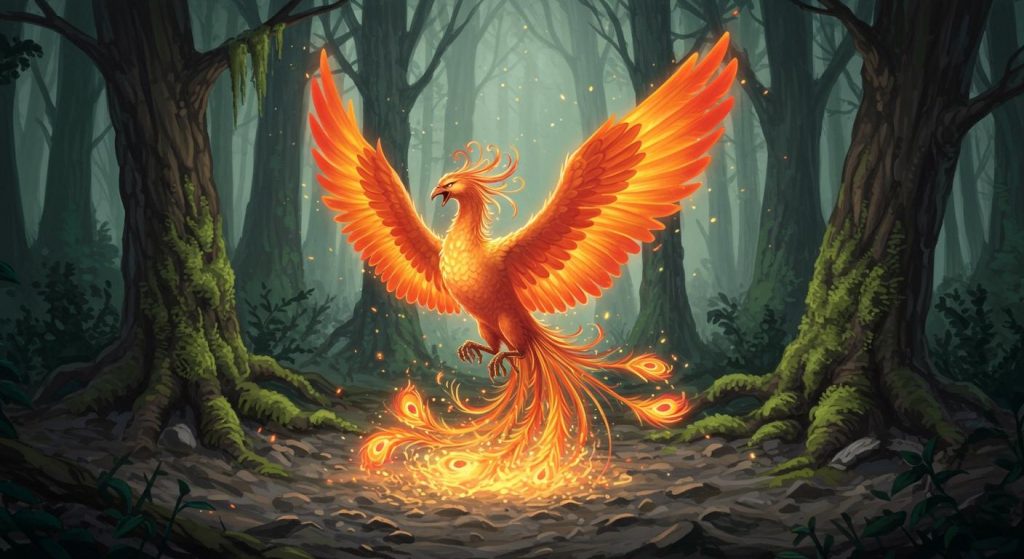 불사조 - 죽음과 재생을 이야기.