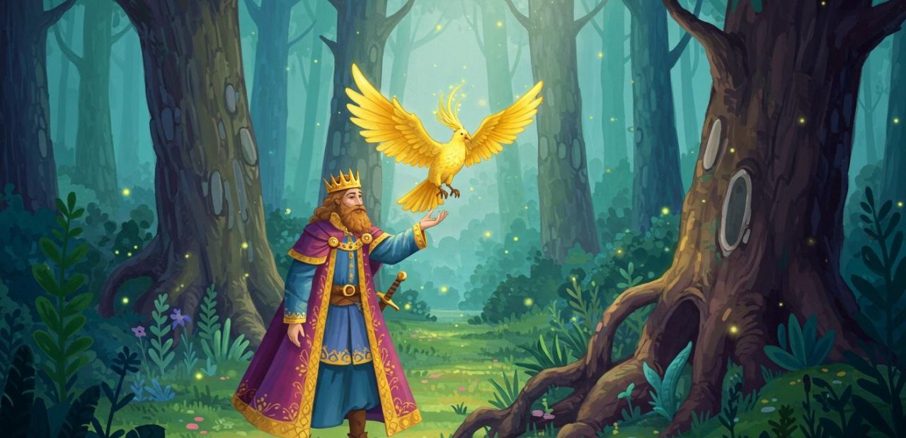 황금 깃털의 새 - 왕이 특별한 새를 잡으려 함