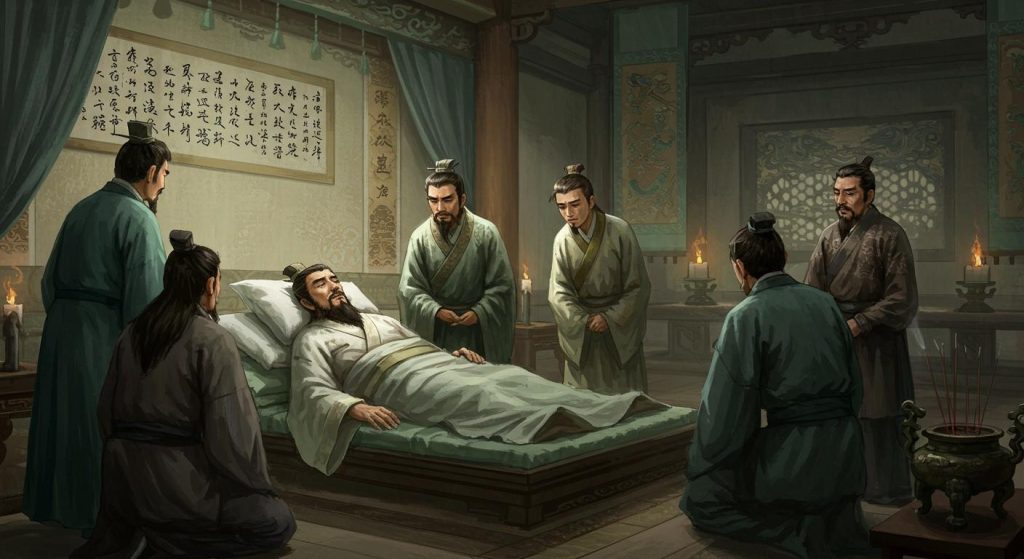 49. 유비의 최후 – 백제성에서 병들어 죽음.