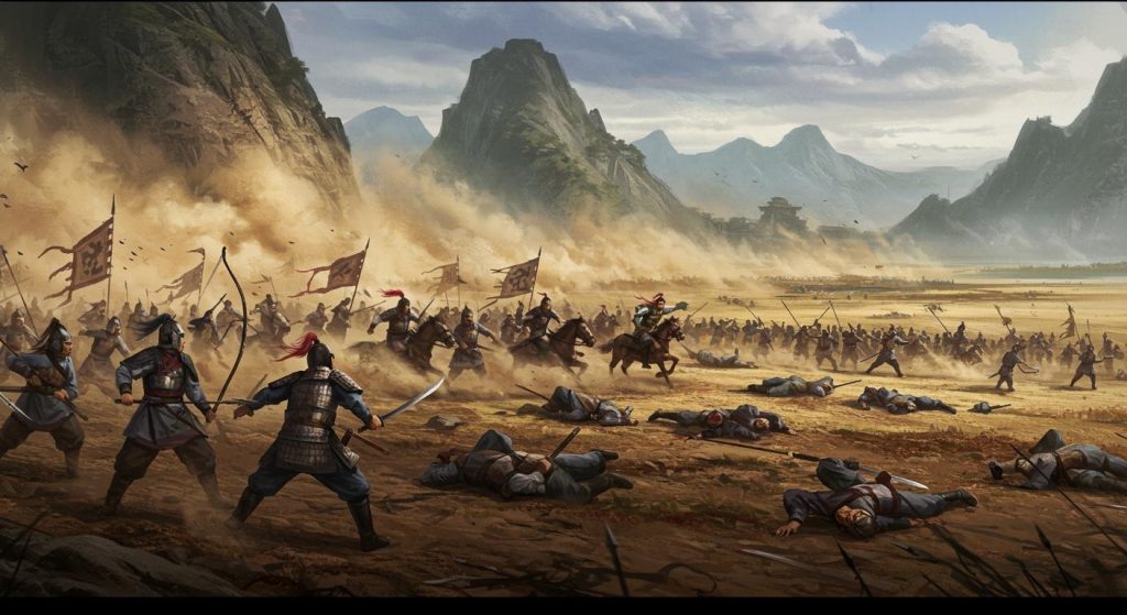 22. 원소와 조조의 관도대전 – 조조가 열세를 극복해 대승.