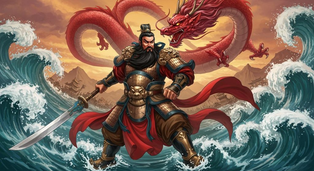 42. 관우의 수경 제압 – 강릉에서 대승을 거둠.