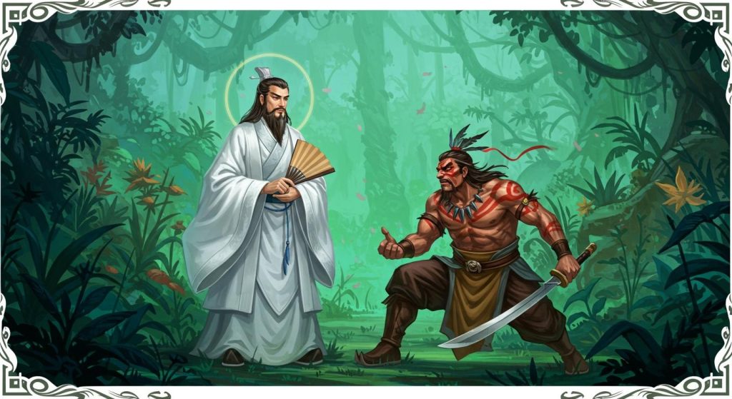 53. 제갈량의 남만 정벌 – 맹획을 일곱 번 사로잡고 풀어주는 계책.