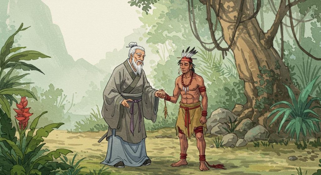 54. 칠종칠금 – 맹획의 마음을 얻어 남만을 안정시킴.