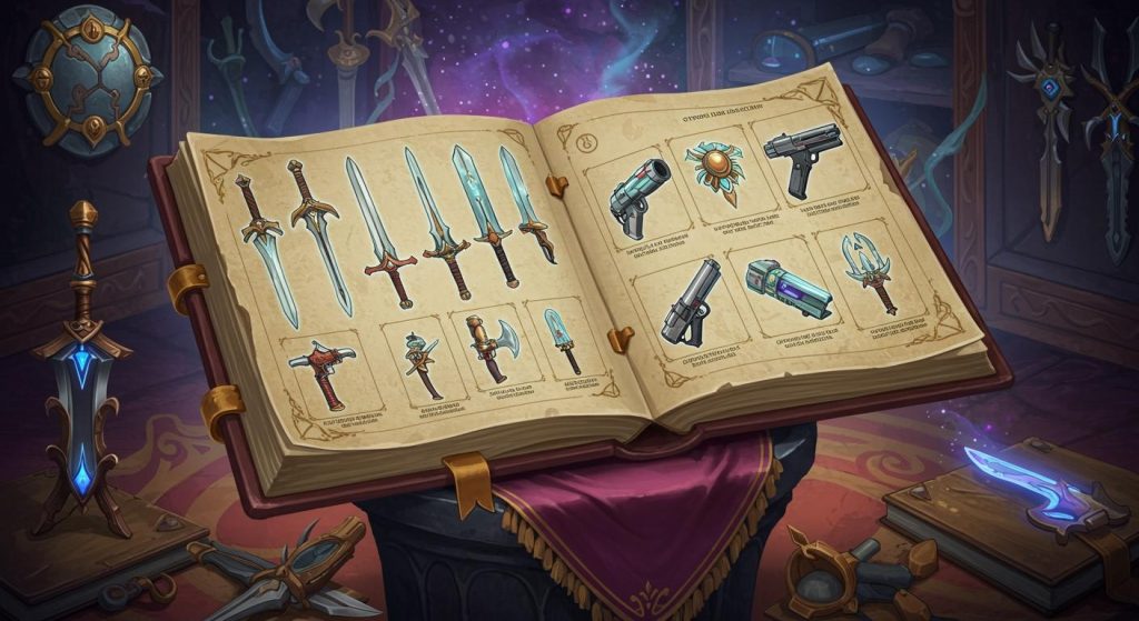 디지털 일러스트 무기 아이디어 사전