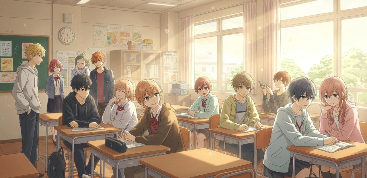 "빠졌어, 너에게",와야마 야마,거부할 수 없는 매력의 소년들과 주인공들의 학교생활 이야기