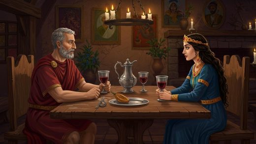 20. 유비와 조조의 술자리 – 조조와 유비가 정치적 본심을 떠보는 장면.