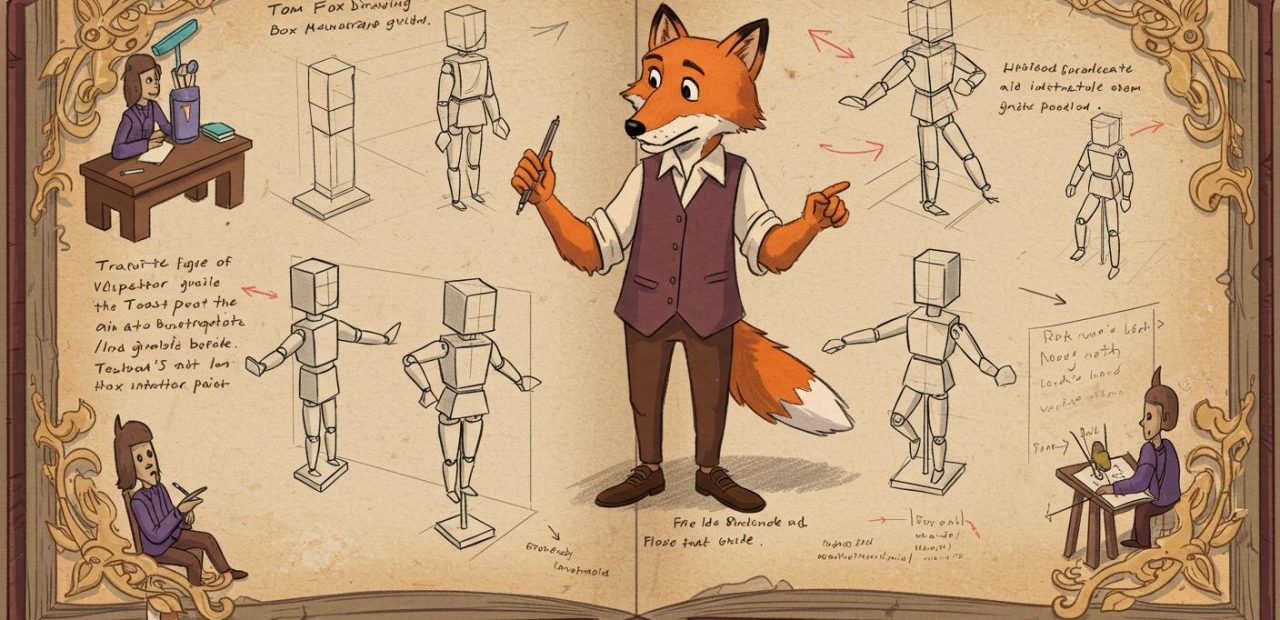 형태와 포즈 드로잉,톰 폭스,원근법과 포즈에 관한 최고의 인체해부학 드로잉 가이드와 박스 마네킹 기법