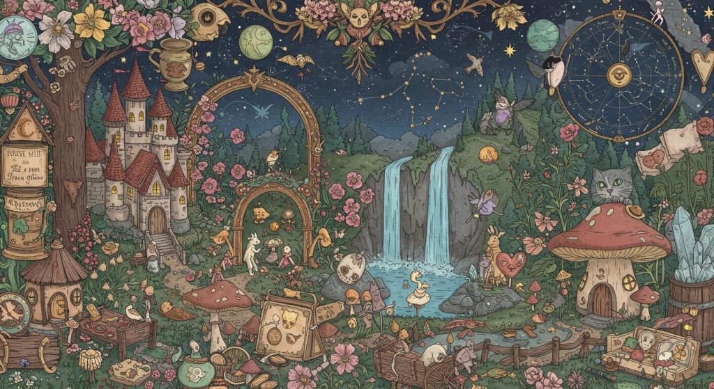 오밀조밀 배경 그리기