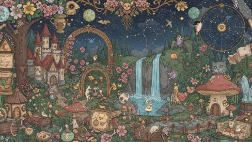 오밀조밀 배경 그리기,TAO,내가 좋아하는 것들로 가득한 꽉 찬 한 장의 밀도 높은 일러스트 그리기