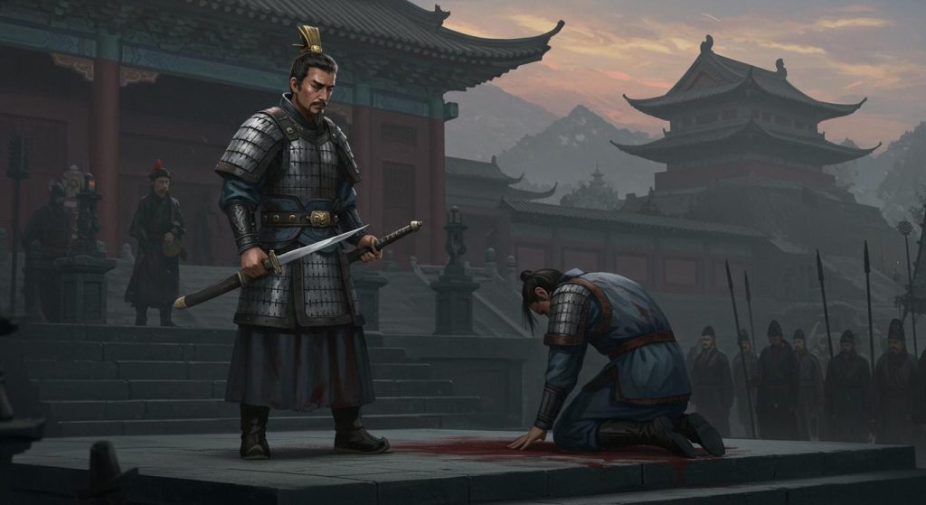 57. 마속 처형 – 법을 바로 세우기 위해 마속을 직접 처형.