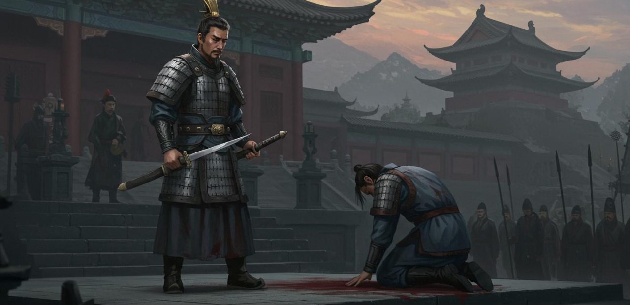 57. 마속 처형 – 법을 바로 세우기 위해 마속을 직접 처형.