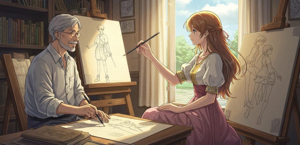 DVD와 함께하는 애니메이션 캐릭터 작화 기술,무로이 야스오,균형 잡힌 캐릭터 그리기와 빠른 실력 향상을 위한 애니메이터의 노하우