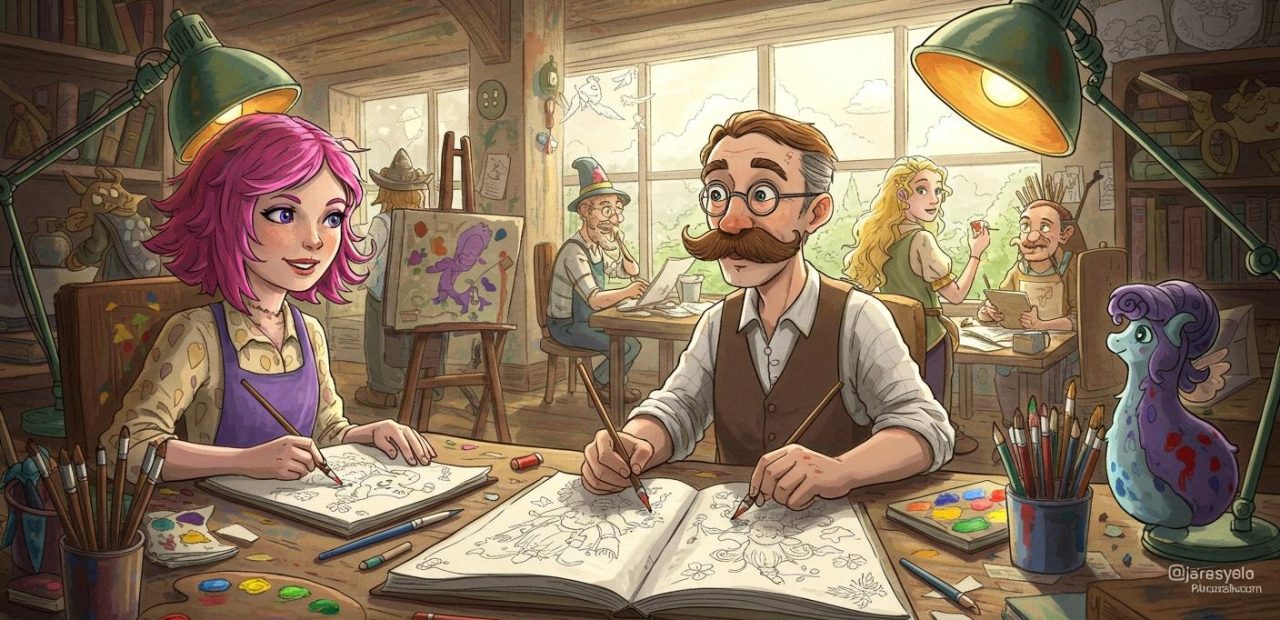 디지털 일러스트 캐릭터 채색 최강 사전,주식회사 레믹,실력파 프로 작가 10인의 68가지 채색 테크닉과 브러시 활용법 완전 정복