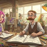 디지털 일러스트 캐릭터 채색 최강 사전,주식회사 레믹,실력파 프로 작가 10인의 68가지 채색 테크닉과 브러시 활용법 완전 정복