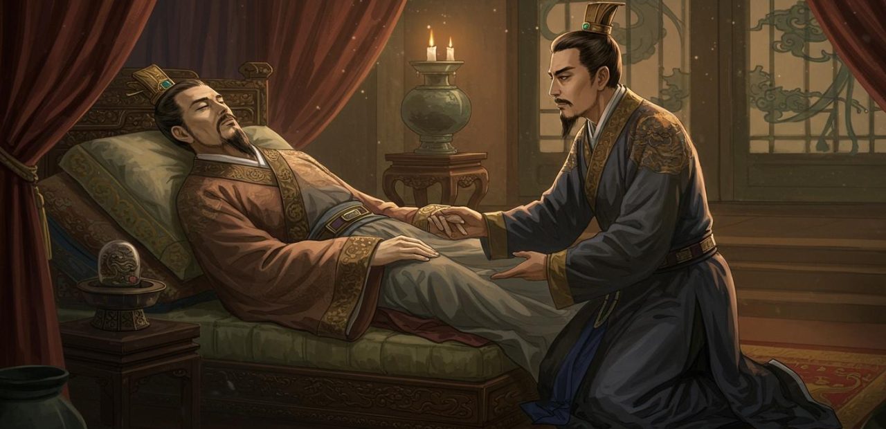 50. 제갈량의 충의 – 임종 자리에서 유비가 제갈량에게 어린 아들 맡김.