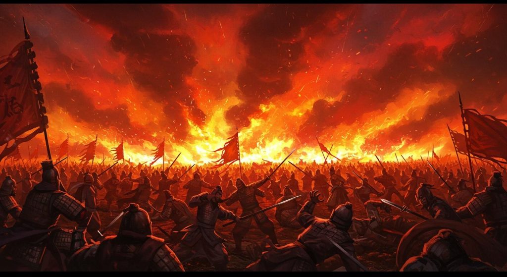 47. 이릉대전 – 육손의 불태우는 계책으로 유비군 대패.