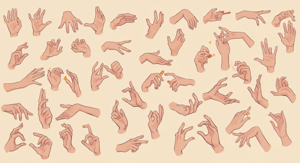 손 포즈 스케치 컬렉션