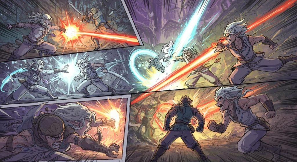 배틀 캐릭터를 그리기 위한 액션 만화 스케치,하야마 준이치,정상급 애니메이터의 격투 액션 장면을 역동적으로 표현하는 스케치 400여 점 수록