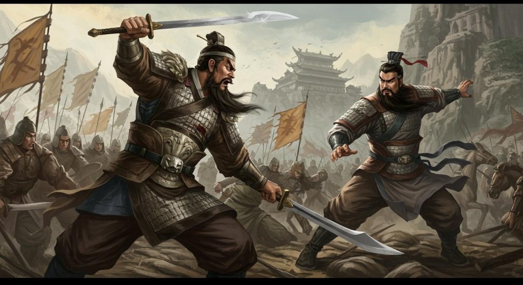 6. 호로관 전투 – 화웅이 연합군을 압도하나 관우가 일격에 참수.