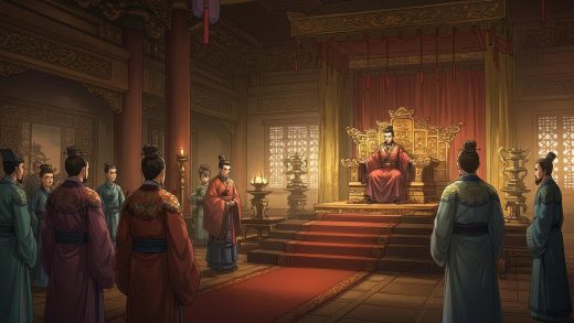 51. 유선의 즉위 – 유비의 아들 유선이 촉나라 황제에 오름.