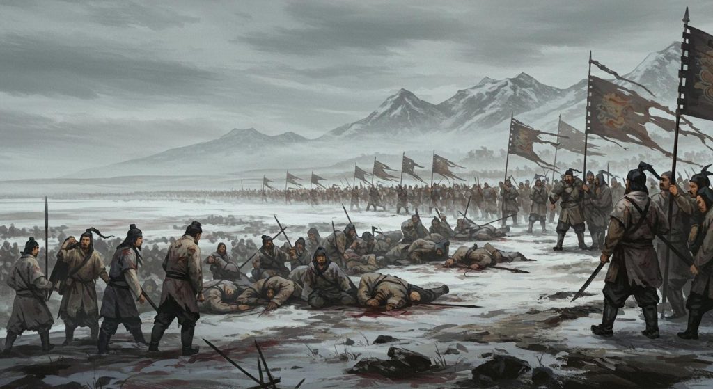 32. 조조의 북로 – 조조가 패잔병을 이끌고 북쪽으로 후퇴.