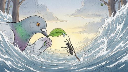 개미와 비둘기, 나눔의 기적